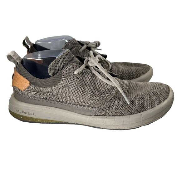 Merrell Gridway Moccasin Shoes Boulder Knit Vibram Sole Tan Brown Mens Size 8 - Picture 7 of 16